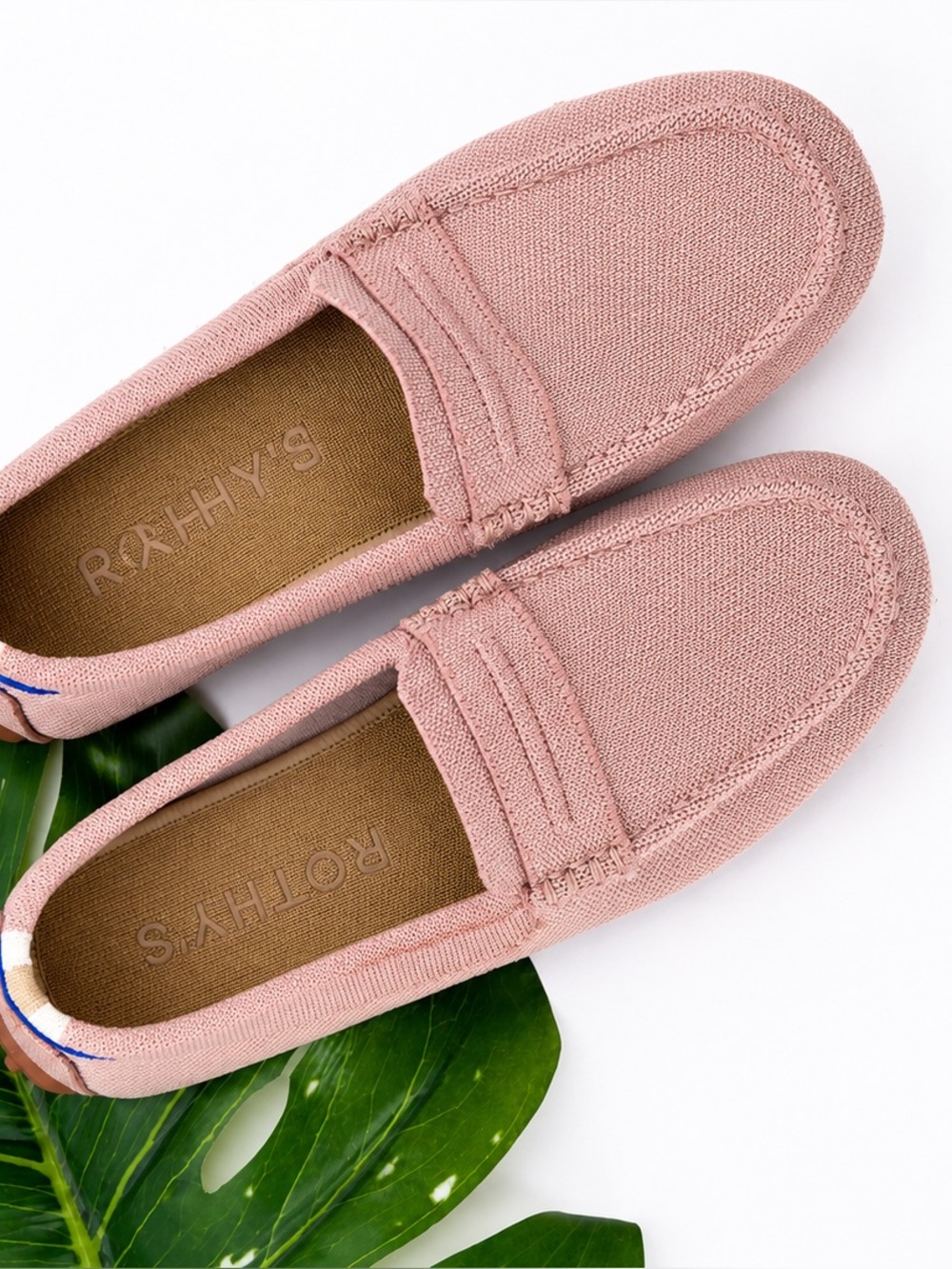 Rothy’s The Loafer Dusty Pink Knit Slip-On Flats Women’s Size 8